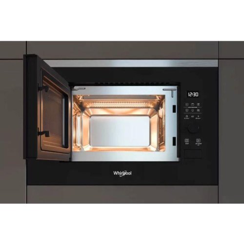 Мікрохвильова піч Whirlpool вбудована, 20л, електронне упр., 800Вт, дисплей, чорний