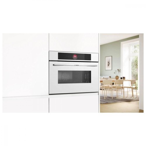 Духова шафа Bosch електрична компактна, 45л, A, дисплей, конвекція, ф-ція мікрохвиль, білий