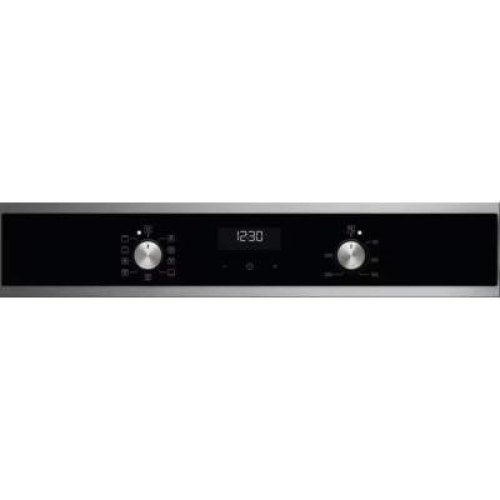 Духова шафа Electrolux електрична, 65л, A, дисплей, конвекція, телескопічні напрямні, чорний+нерж