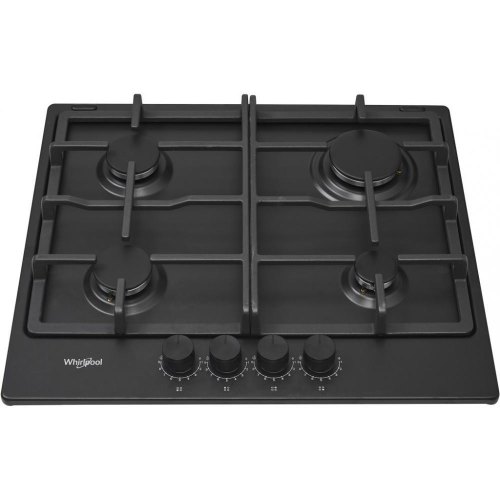 Варильна поверхня Whirlpool газова, 60см, чавун, турбо-конфорка, чорний