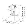 Витяжка Faber купольні, 90см, 718м3ч, Value Pb W A90, білий
