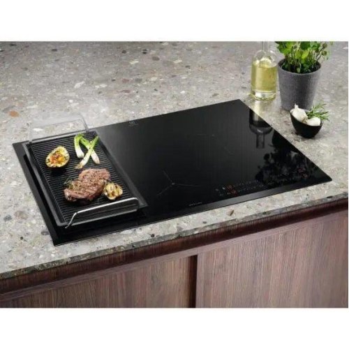 Варильна поверхня Electrolux індукційна, 60см, розширена зона, датчик кипіння, Hob2Hood, чорний