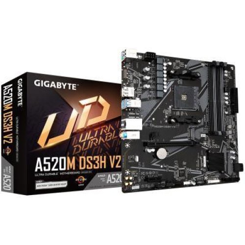 Материнська плата Gigabyte A520M DS3H V2 sAM4 4xDDR4 M.2 HDMI DP microATX
