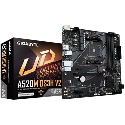 Материнська плата Gigabyte A520M DS3H V2 sAM4 4xDDR4 M.2 HDMI DP microATX