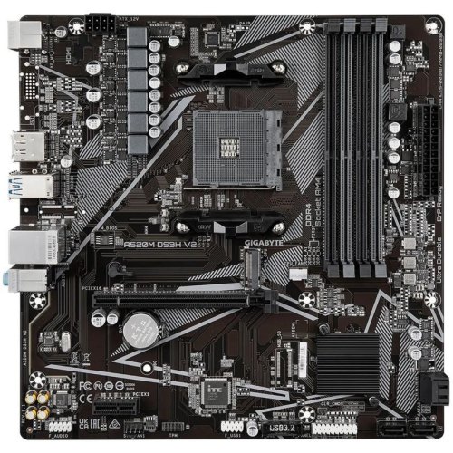 Материнська плата Gigabyte A520M DS3H V2 sAM4 4xDDR4 M.2 HDMI DP microATX