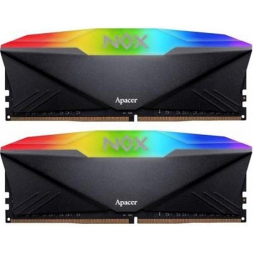 Модуль пам'яті DDR4 2х8GB/3200 Apacer NOX RGB Black (AH4U16G32C28YNBAA-2)