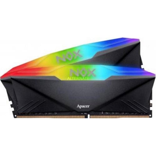 Модуль пам'яті DDR4 2х8GB/3200 Apacer NOX RGB Black (AH4U16G32C28YNBAA-2)