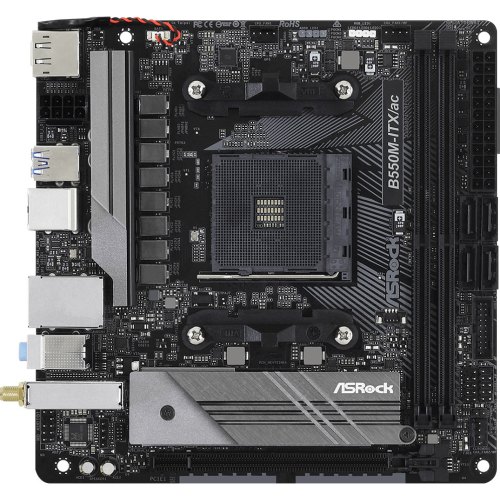 Mатеринська плата ASRock B550M-ITX/AC Socket AM4