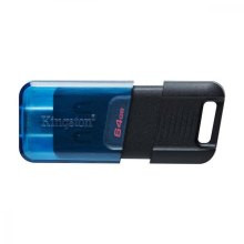 USB флеш, 64GB, Type-C Kingston DataTraveler 80 M Blue/Black (DT80M/64GB,)