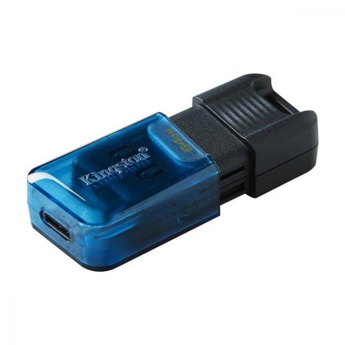 USB флеш, 64GB, Type-C Kingston DataTraveler 80 M Blue/Black (DT80M/64GB,)