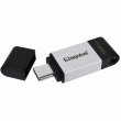 USB флеш, 128GB, Type-C Kingston DataTraveler 80 Grey/Black (DT80/128GB,)