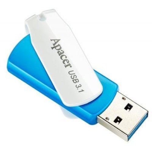 USB флеш,  64GB, Apacer AH357 Blue/White (AP64GAH357U-1)