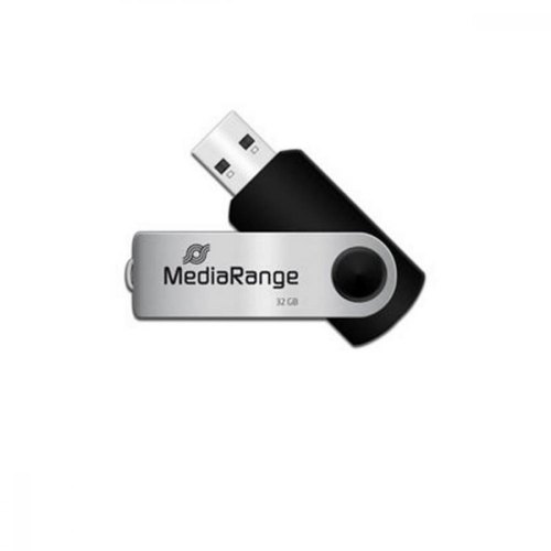 USB флеш,2.0 32GB, MediaRange Black/Silver (MR911)