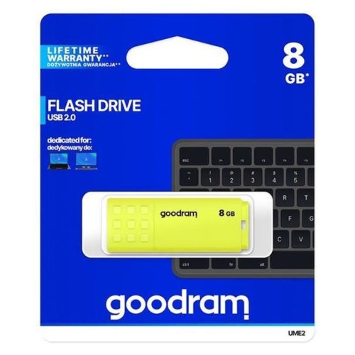USB флеш,  8GB, GOODRAM UME2 Yellow (UME2-0080Y0R11)