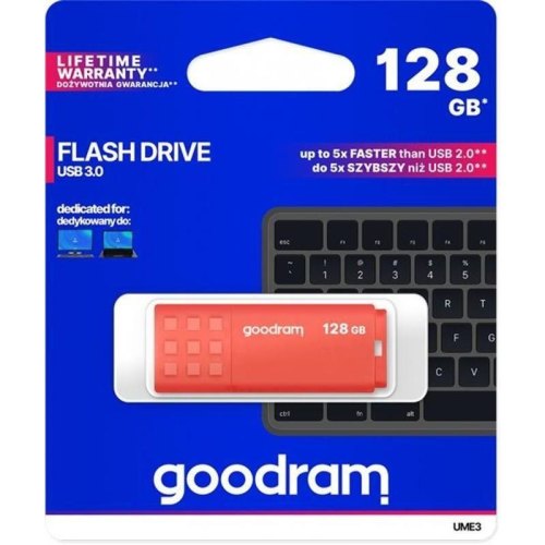 USB флеш,128GB, GOODRAM UME3 Orange (UME3-1280O0R11)