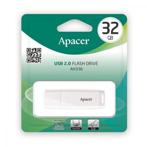 USB флеш, 32GB, Apacer AH336 White (AP32GAH336W-1)