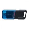USB флеш, 128GB, Type-C Kingston DataTraveler 80 M Blue/Black (DT80M/128GB,)