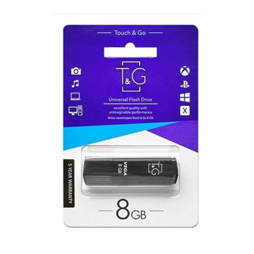 USB флеш, 8GB, T&G 121 Vega Series Black (TG121-8GB,BK)