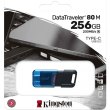 USB флеш, 256GB, Type-C Kingston DataTraveler 80 M Blue/Black (DT80M/256GB,)
