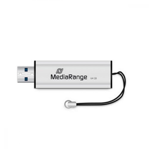 USB флеш,64GB, MediaRange Black/Silver (MR917)