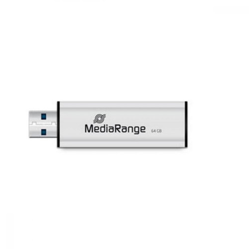 USB флеш,64GB, MediaRange Black/Silver (MR917)