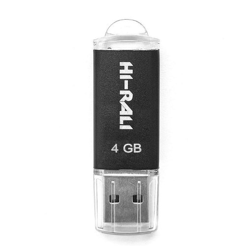 USB флеш, 4GB, Hi-Rali Rocket Series Black (HI-4GB,VCBK)