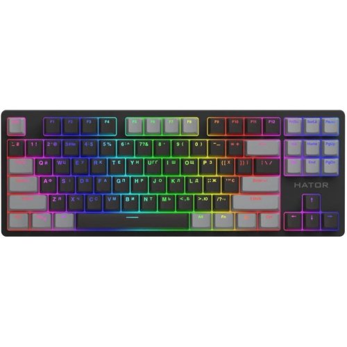 Клавіатура дротова, механічна HATOR Rockfall 2 Mecha TKL orange (HTK-520) black