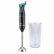 Блендер MT-1906 T Блендер з мірним стаканом з кришкою:0,8 л.700ват/2 швидкості/ метал. ножка/чорний з бірюзовим