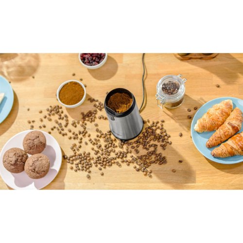 Кавомолка ZELMER ZCG7425 150Вт.,Корпус з нержавіючої сталі, Контейнер 50 грам,Прозора кришка,Вбудований мікровимикач