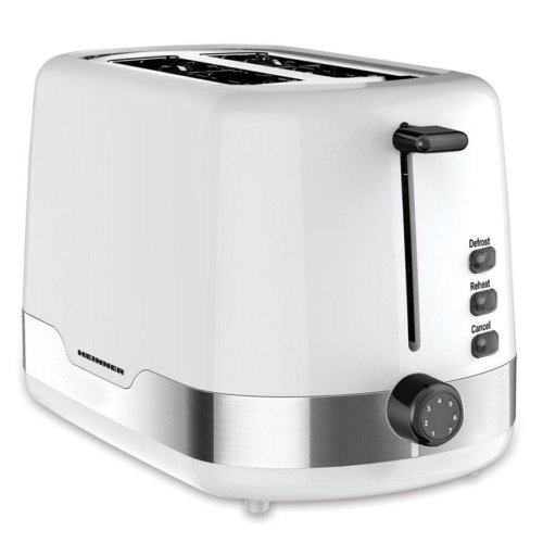 Тостер HTP-850WHSS 850 Вт, 7 рівнів підрум'янювання, 3 функції, Білий/Нержавіюча сталь