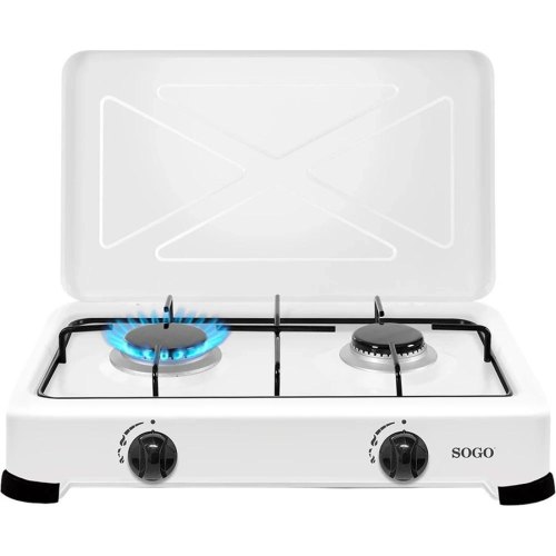 Газова плита COC-SS-10260 2-конфор.  газ.плита , 1,85 + 1,50 кВт, використання з газом пропан/бутан (LPG/з балону)