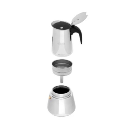 Кавоварка гейзерна Sogo CAF-SS-7625 Для приготування 6 чашок кави. Нержавіюча сталь. Індукційне дно.