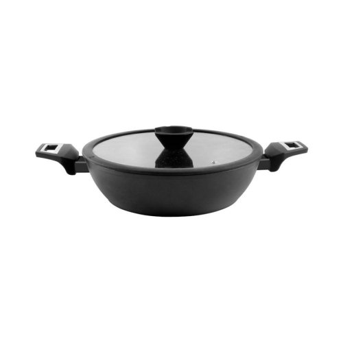 Каструля з кришкою Sogo OOL-SS-23195 28см., Каструля низька з литого алюмінію. Покриття QuanTanium. Для всіх типів плит