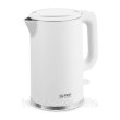 Електрочайник FIRST FA-5407-2-WI, 1.7л, 2200Вт, фарбована сталь, подвійні стінки корпусу, білий