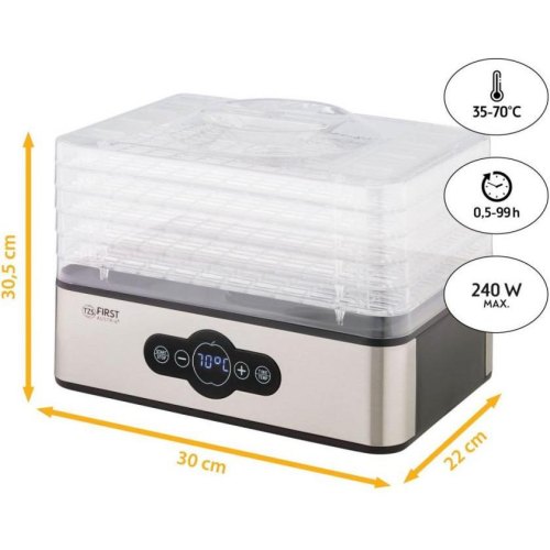 Сушарка для овочів FA-5126-5 240 Вт.Дегідратор 35-70 ° С, Полиці 5шт 30*21см, Електронне управління, Таймер