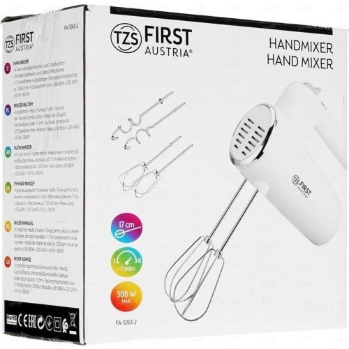 Міксер FA-5263-2 300 Вт. 6 швидкостей, Режим турбо, 2 пари насадок