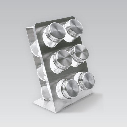 Набір для спецій MR-1726 Кількість ємностей – 6 шт. Об’єм скляной ємності – 100 мл. Розмір виробу: 13,5х8,5х20 см.