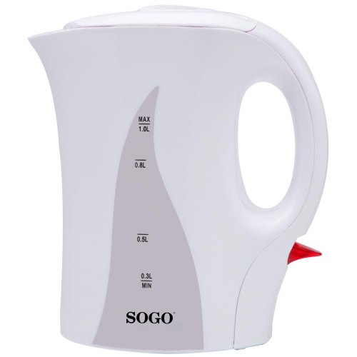 Електрочайник KET-SS-5740 1100 Вт., 1 л. Нагрівальний елемент із нержавіючої сталі. Білий.