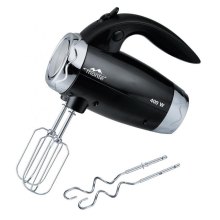 Міксер MT-2005 B 400 Вт. 6 скоростей + Турборежим, Количество насадок 2, цвет чёрный-серебро