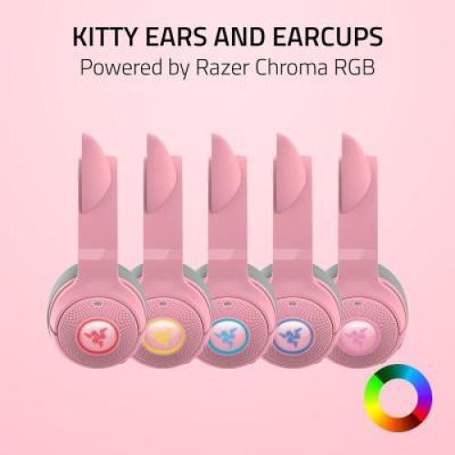 Гарнітура бездротова, Razer Kraken Kitty V2 BT, Quartz (RZ04-04860100-R3M1)