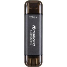 Портативний SSD Transcend  256GB  USB 3.1 Gen 2 Type-A/C ESD310 Black