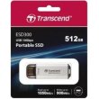 Портативний SSD Transcend  512GB  USB 3.1 Gen 2 Type-C ESD300 Silver