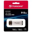 Портативний SSD Transcend  512GB  USB 3.1 Gen 2 Type-C ESD300 Silver