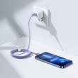 Кабель Baseus rystal Shine Series Fast Charging Data Cable Type-C to Lightning 20W 1.2m Purple