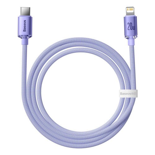 Кабель Baseus rystal Shine Series Fast Charging Data Cable Type-C to Lightning 20W 1.2m Purple