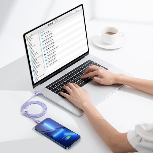 Кабель Baseus rystal Shine Series Fast Charging Data Cable Type-C to Lightning 20W 1.2m Purple