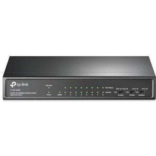 Комутатор TP-LINK TL-SF1009P 9x1FE/8xPoE 65W некерований 250 м