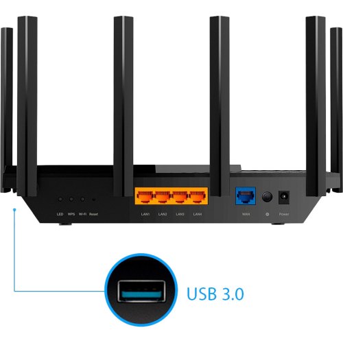 Маршрутизатор TP-LINK ARCHER AX73 AX5400 4xGE LAN 1xGE WAN USB 3.0 MU-MIMO OFDMA