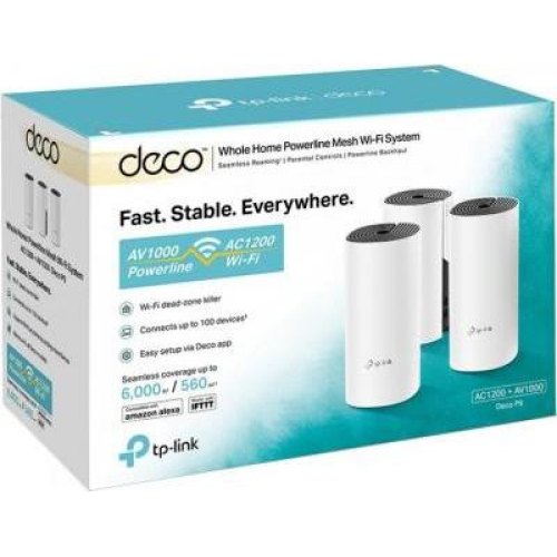 Маршрутизатор TP-LINK DECO P9 3PK AC1200+AC1000 2xGE LAN/WAN Powerline MESH