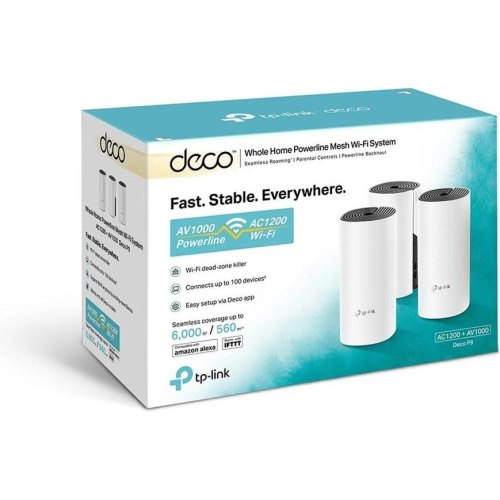 Маршрутизатор TP-LINK DECO P9 3PK AC1200+AC1000 2xGE LAN/WAN Powerline MESH